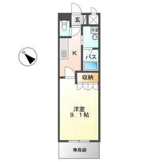 ピースフルモアメルセ【303号室】の間取り