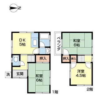 和歌山県和歌山市杭ノ瀬【一戸建】の間取り