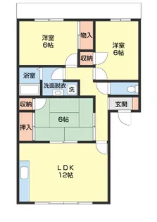 パルデンス高松【102号室】の間取り