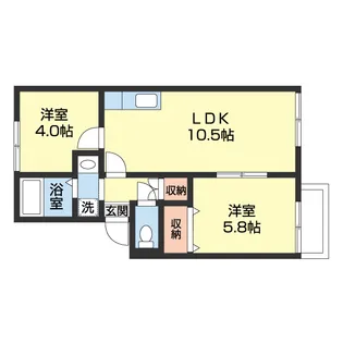 コープU2【2階】の間取り