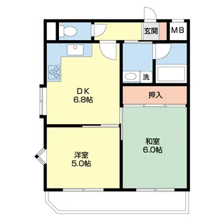 シャルマンフジ砂山【2階】の間取り