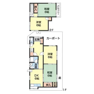 和歌山県和歌山市西庄【一戸建】の間取り