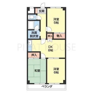 花マンション【2階】の間取り