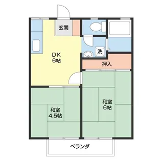 川畑ハイツ【101号室】の間取り