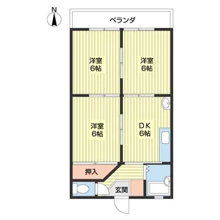 グランシエル秋月【306号室】の間取り