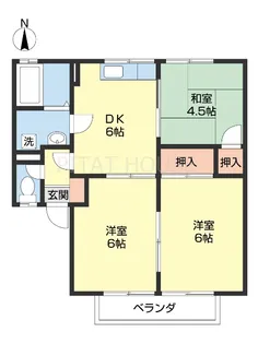 プリシェール毛見【206号室】の間取り