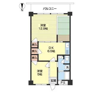 セントラルマンション【104号室】の間取り