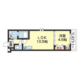 フジパレス中之島イースト【101号室】の間取り