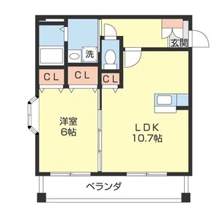 M・吹上【402号室】の間取り