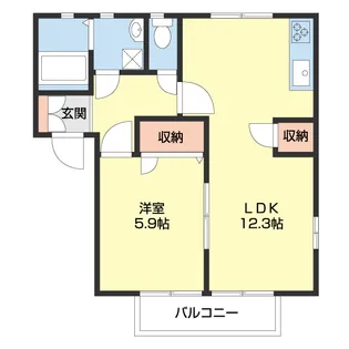 ラ・サルデーヌ【2階】の間取り