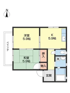 サンビレッジ宮前【101号室】の間取り