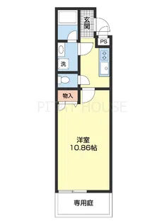 フジパレス小松原【208号室】の間取り