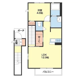 サンメゾン紀三井寺【206号室】の間取り