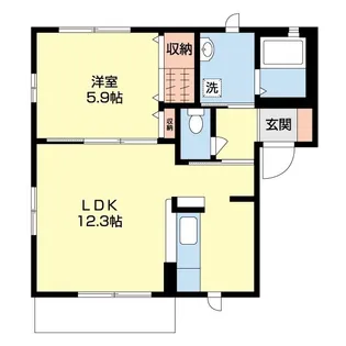 ディアスD【2階】の間取り