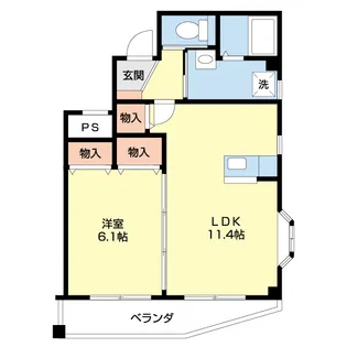 M・吹上【401号室】の間取り