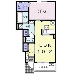 カーサ デ ベラーノⅠ【1階】の間取り