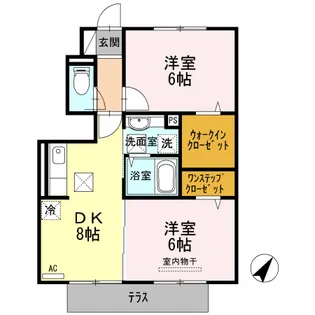 イソラ フェリジェⅡ【1階】の間取り