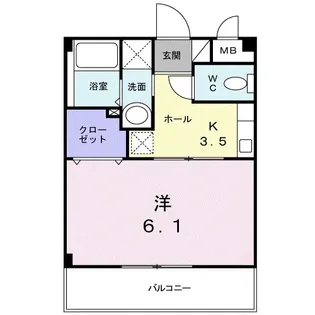 プランドール【1階】の間取り