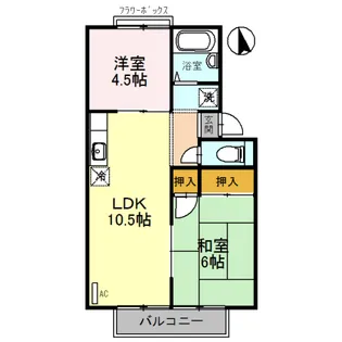 ハイツコイケⅡ【2階】の間取り