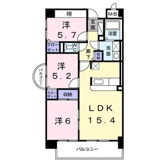 ポルトーネ【2階】の間取り