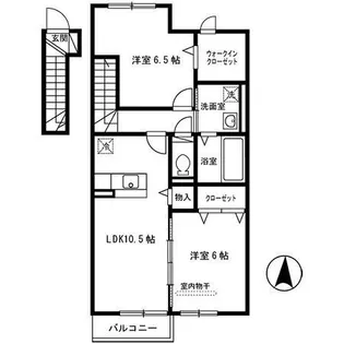 ボヌールクレエ【2階】の間取り