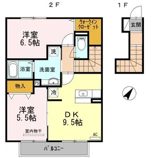 イソラ フェリジェⅡ【2階】の間取り
