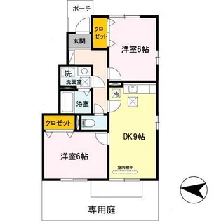 ルリール学園南館【1階】の間取り
