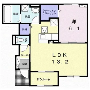 仮)毛見アパート【1階】の間取り