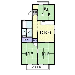 セジュールあきらⅡ【2階】の間取り