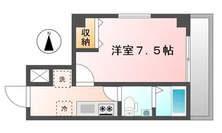 フラッティ今出川天神【201号室】の間取り