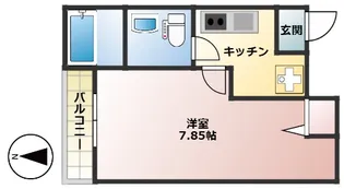 サントス堀川紫明【4階】の間取り