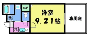 フラッティ花園春日【1階】の間取り
