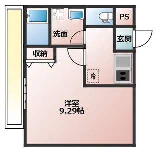フラッティ西京極【1階】の間取り