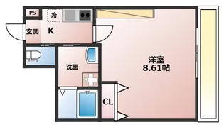 フラッティ西京極【1階】の間取り