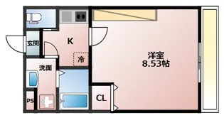 フラッティ西京極【3階】の間取り