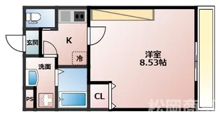 フラッティ西京極【4階】の間取り