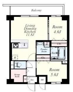 ムーンリバーJR久留米駅前【6階】の間取り