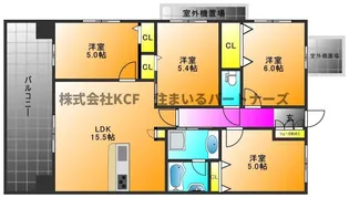 サンメゾン西鉄久留米【1204号室】の間取り