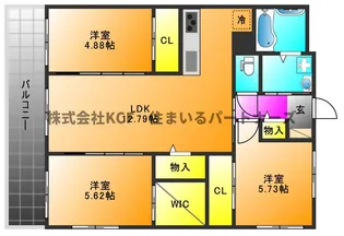 NANA THE STYLE KOKUBU【3階】の間取り