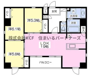 J-PLACE東町【1001号室】の間取り