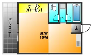 コーポ平島【102号室】の間取り