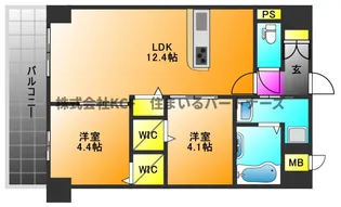 Mys Casetta Kurume【3階】の間取り