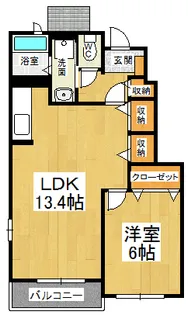プランドール ドゥー【1階】の間取り