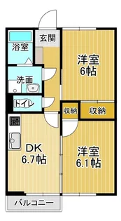 メイプレーヌⅠ【2階】の間取り