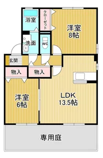 シャルマンヴィラB【1階】の間取り