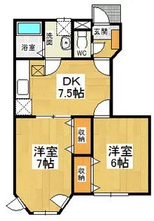 クレストール北島C【1階】の間取り
