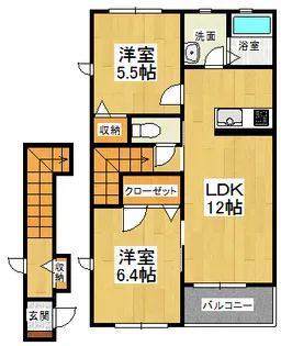 プロヌーブ川内【201号室】の間取り