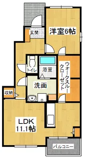 ウィルレジデンス8【1階】の間取り