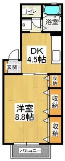 プレステージュ21 2棟【2階】の間取り