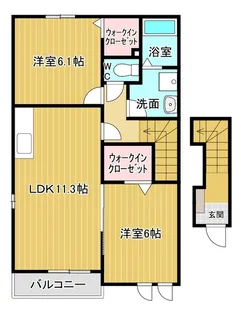 グラースA【2階】の間取り